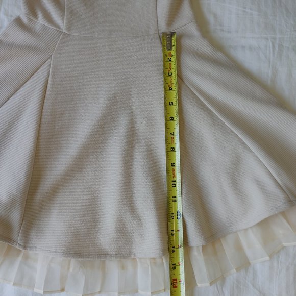 SNIDEL Size F Women's Sleeveless Lined Mini Dress Kawaii Cute Solid Ivory - Picture 4 of 6